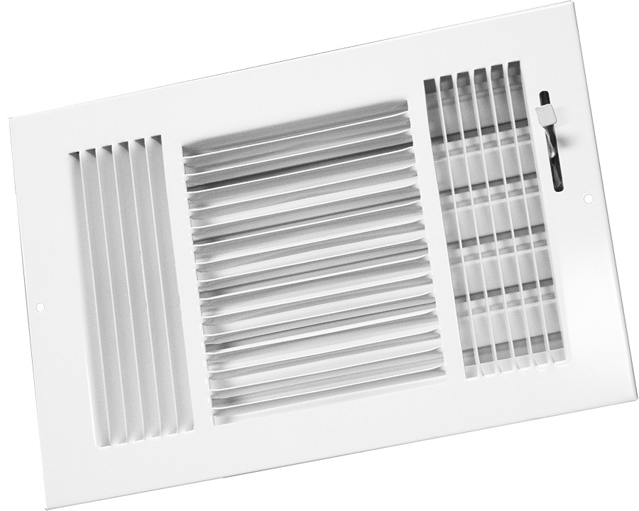 23W1404-CNTG   CONTINENTAL REGISTER 14X4 1/2IN 3 WAY WALL REGISTER WHITE 